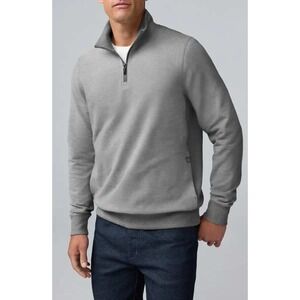 Mack Weldon Ace Half-Zip Sweatshirt Grey Heather Mens Size Large New With Tags